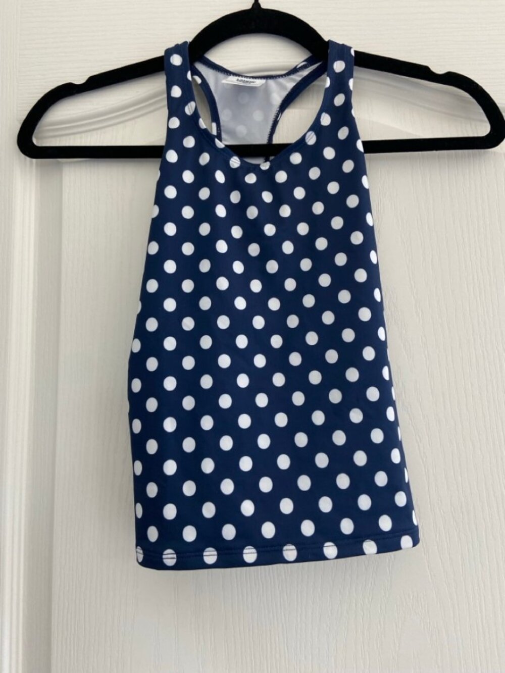 Navy Polka Dot Lands' End Tankini Top – (10S) Girls